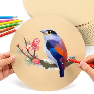 250g加厚美术彩铅绘画手工用纸 黑色白色牛皮圆形硬卡纸 厂家批发
