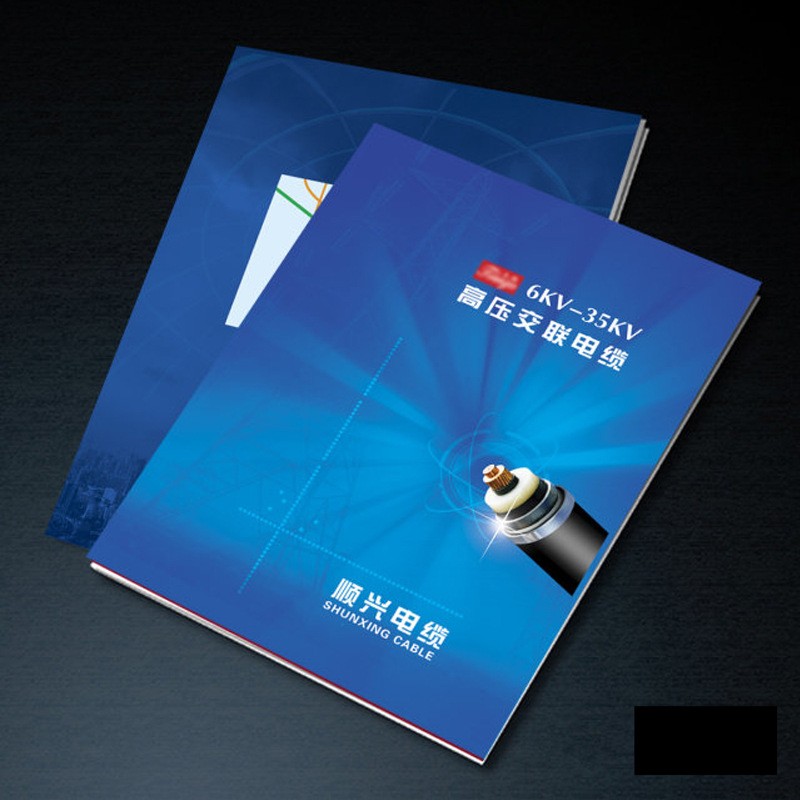企业展会画册 广告单张产品目录平面设计 电线电缆宣传册设计印刷图3