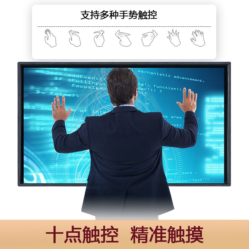 43寸55寸65寸壁挂触摸查询一体机商场触控显示屏自助查询一体机图3