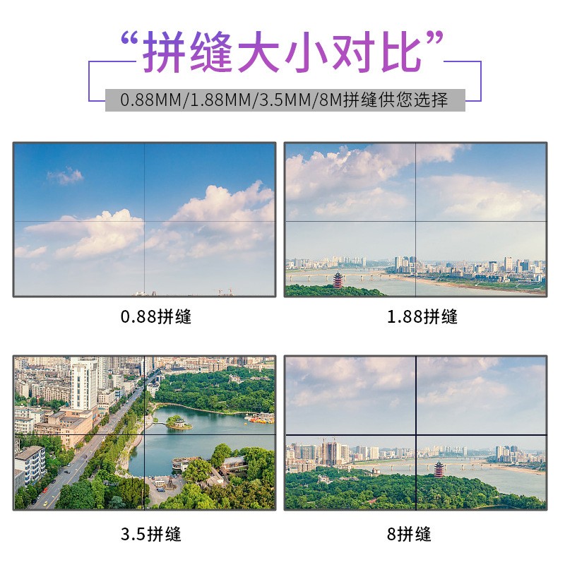 厂家京东方拼接屏窄边0.88mm大屏电视墙监控会议无缝拼接屏显示屏图3