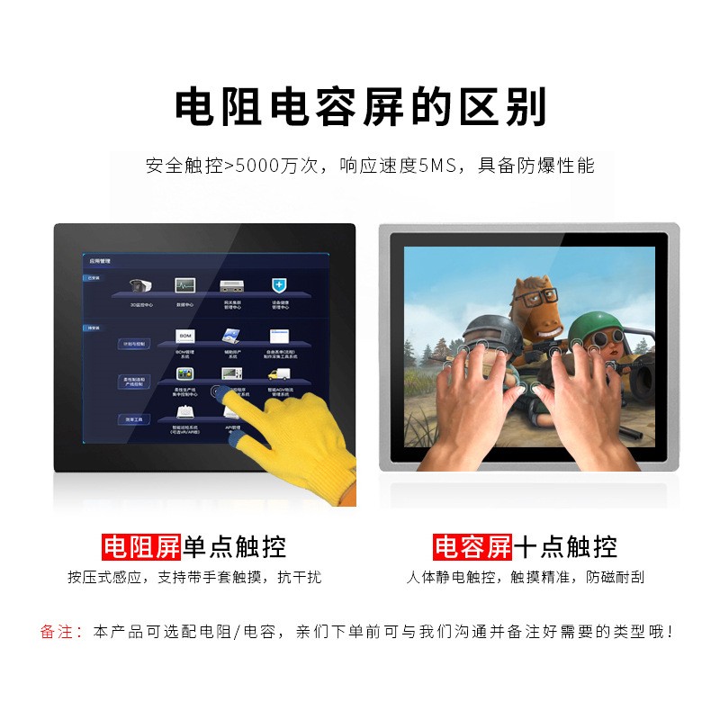 10.4/12.1/15.6/17.3寸工业一体机内嵌式安卓电容触摸屏PLC工控机图1
