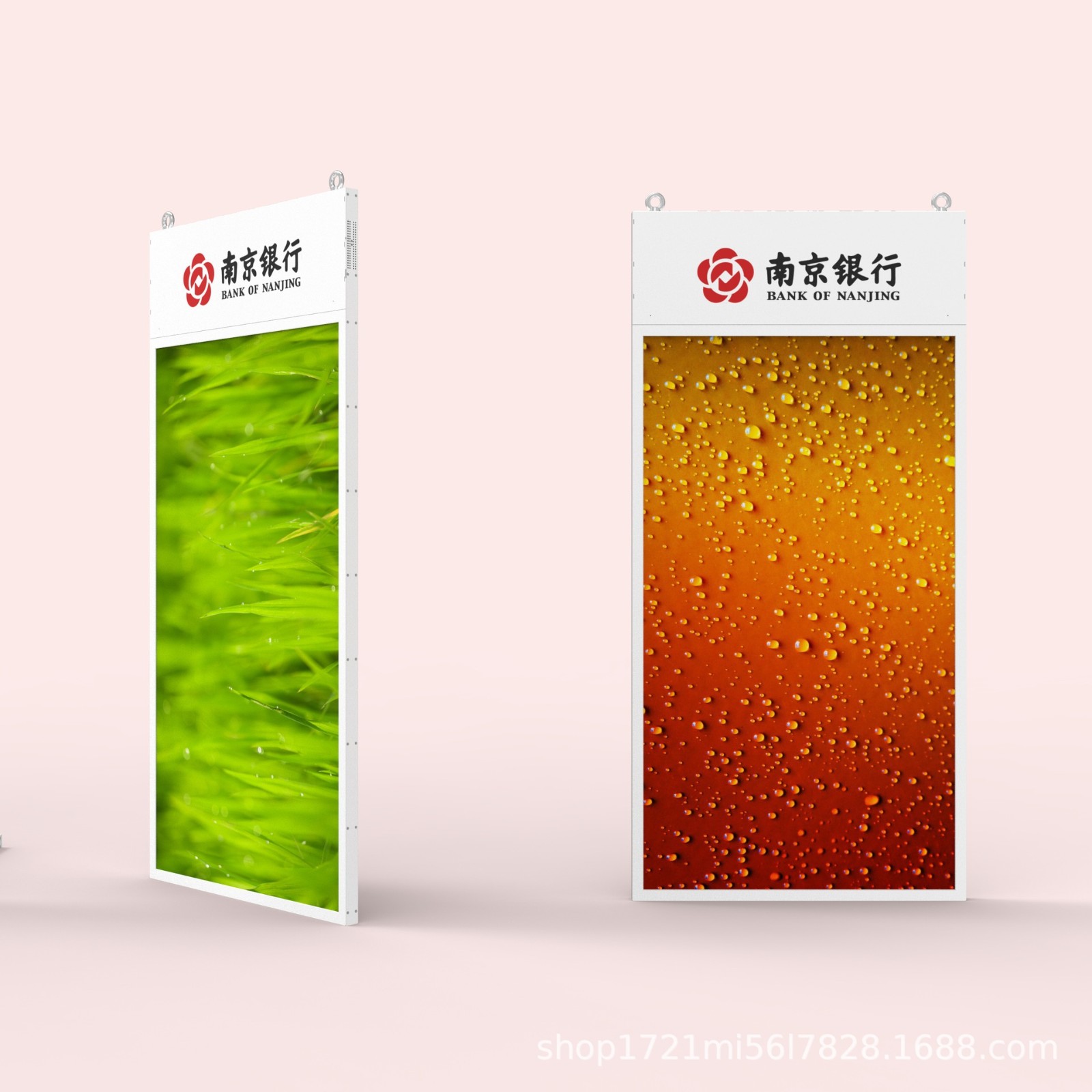 43/49/55寸银行双面橱窗广告机/吊挂显示屏/多媒体信息发布一体机图3