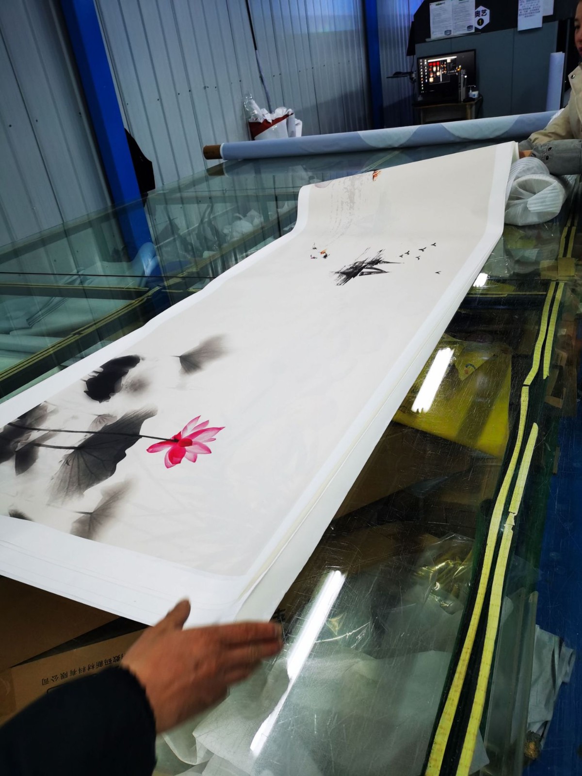 定制玄关半透纱 透光屏风布 餐厅隔断 蚕丝半透吊幔 窗帘图3