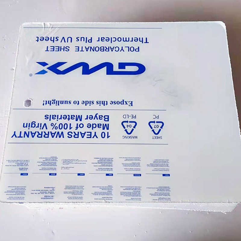 直销批发PC耐力板透明红色蓝色黄色绿色半透加工 雨棚车棚高速隔图3