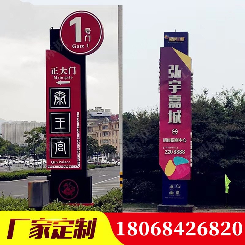 房地产导向牌售楼部指示牌不锈钢标识牌地下车库吊牌停车场导视牌图2