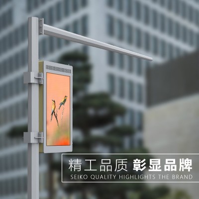 户外led灯杆屏P3P3.84P4户外led广告显示屏户外全彩屏智慧灯杆