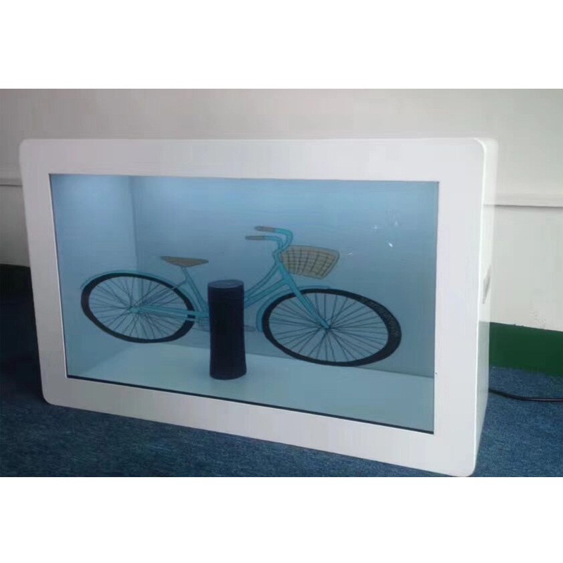 厂家定制款液晶展示柜广告机透明屏触摸显示屏桌商用实物首饰展柜图3