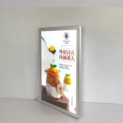 新品圆角铝合金广告灯箱磁吸式广告框发光广告牌室内传媒led大相
