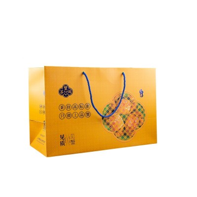 厂家现货牛皮纸袋外卖打包纸袋高档手提礼品袋加厚铜版纸可印logo