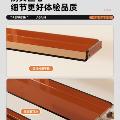 现代简约亚克力置物架化妆品书桌收纳i客厅展示架卧室床头整理架
