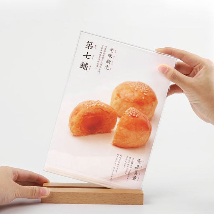 亚克力展示架木质点餐牌桌牌立牌制作菜单展示牌亚克力价格牌P批图2