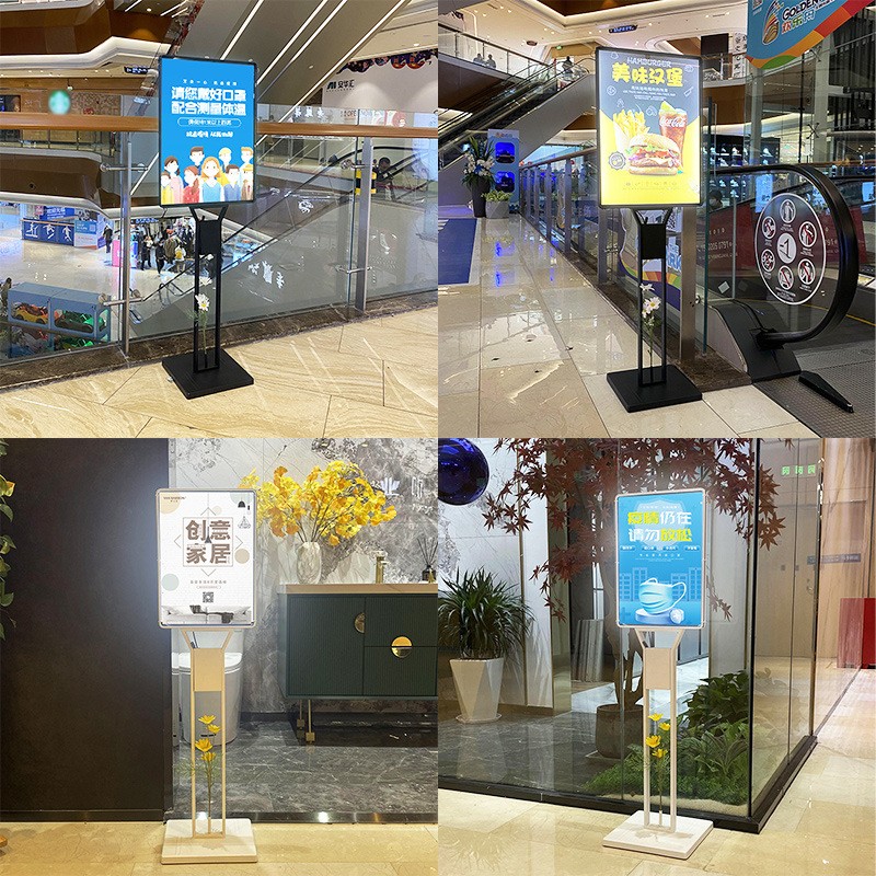 户外Led灯发光立式广告牌 商场多功能海报展示架KT板宣传展架批发图3