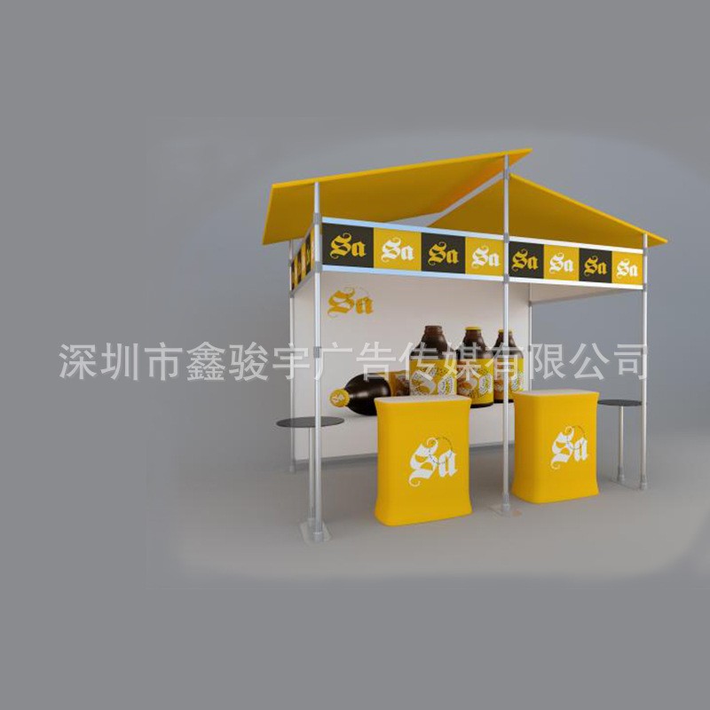 商场超市促销台折叠展架 户外广告台试吃桌加厚铝合金货架展示架图2