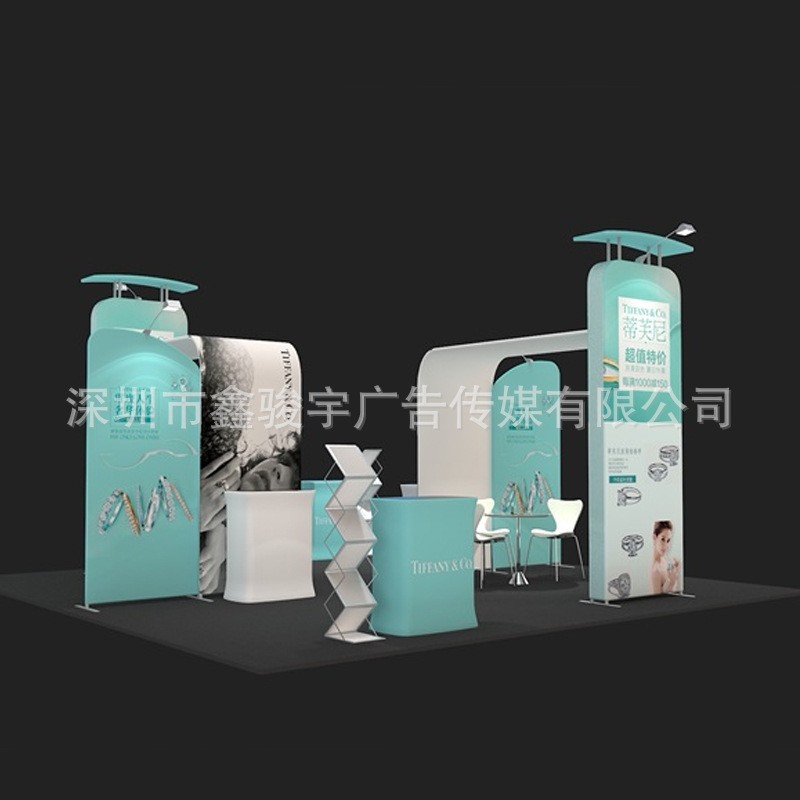 批发促销台试吃铝合金拉网展架快幕秀展示架快展促销前台得力宝图2