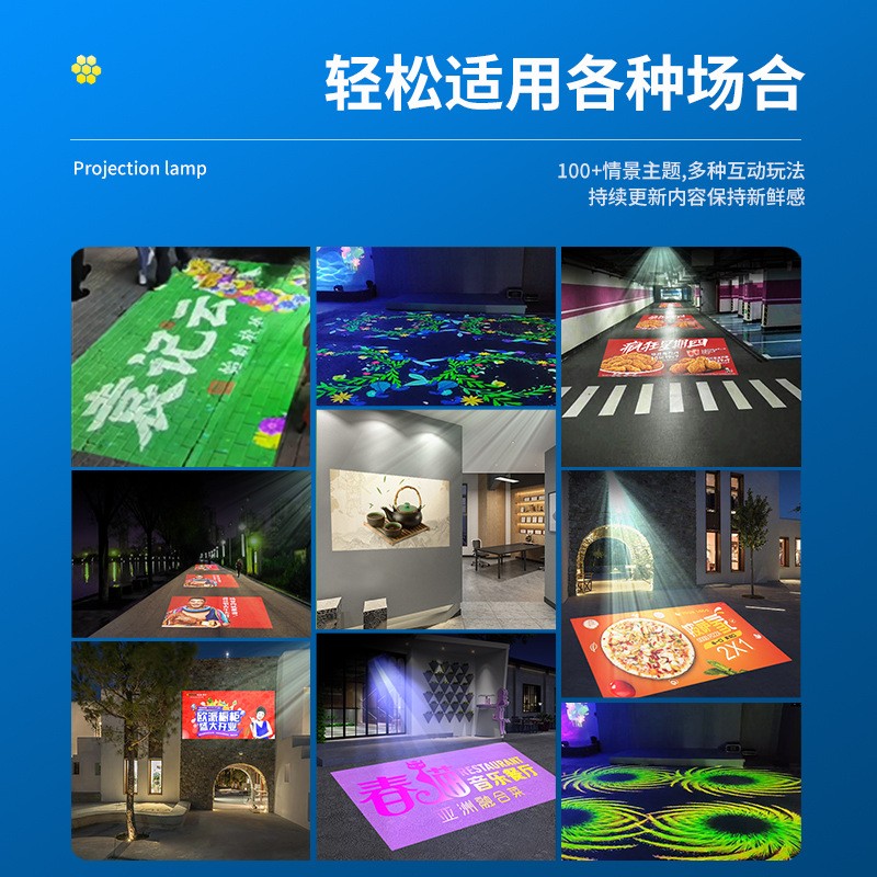 广告视频动画投影仪动态logo投影灯门头专用U盘播放图案projector图3