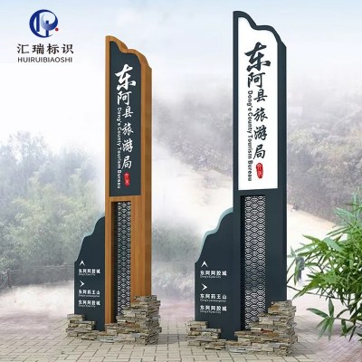 大型商场景区园区导视牌精神堡垒导向牌立式停车场指示牌标识商用