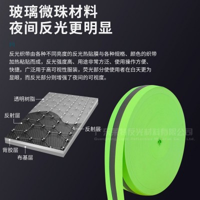 工厂直供 反光高亮弹力织带夜晚反光背带弹力反光衣骑行反光马甲