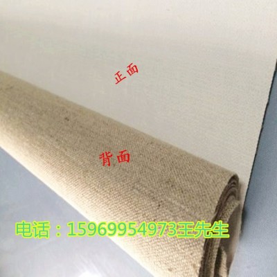 工厂批发零售雨露麻黄麻 亚麻粗细纹亚麻油画布 涂层宽幅可以订做