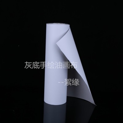 工厂批发零售手绘白底灰底化纤布水彩丙烯训练练习油画布可定制