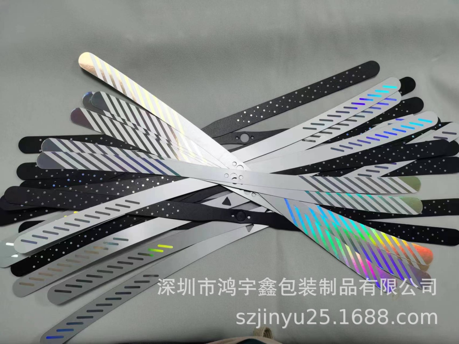 镭射扇叶片银色长条风叶驱蝇器风扇叶驱蝇风扇叶反光风叶片图3