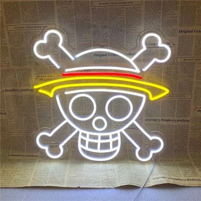 跨境专供霓虹灯广告牌动漫儿童卧室内装饰发光灯牌节日发光灯字母