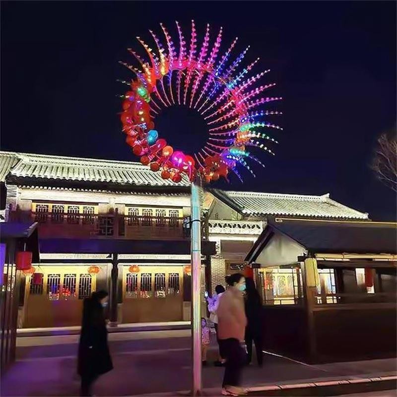 户外大型艺术风动雕塑不锈钢广场景观摆件创意抽象风动力风车装置图2