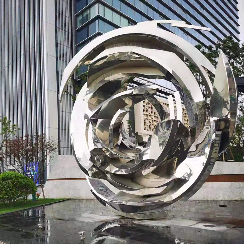 不锈钢景观艺术雕塑定 制城市园林广场造型摆件酒店假山雕塑图2