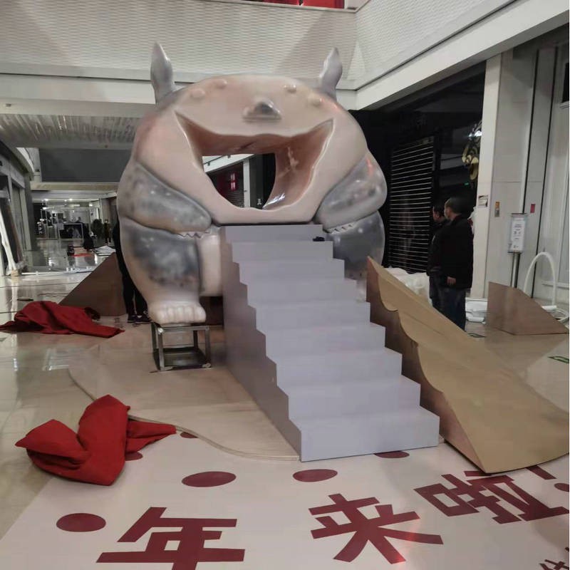 大型玻璃钢雕塑现货厂家批发 商场美陈动物楼梯造型大摆件雕塑图2