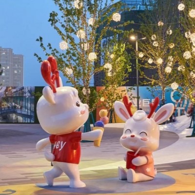 户外商场步行街购物剪影公园广场商业街人物美陈装饰品玻璃钢雕塑