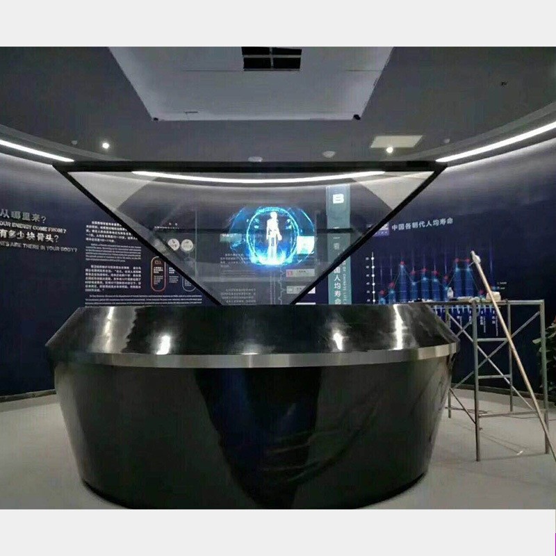 加工180/270/360度全息3D投影透明屏金字塔悬浮幻影成像图3