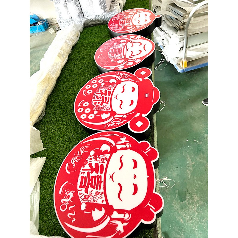 亚克力发光字不锈钢背发光字户外广告牌门头招牌发光字迷你发光字图3