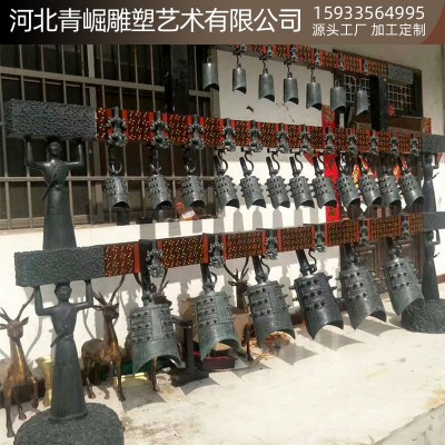 青铜编钟仿古乐器曾侯乙编钟铸铁铜大型多层编钟摆件婚庆道具装饰
