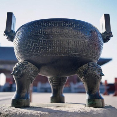 户外大号纯铜司母戊四足方鼎圆鼎炉仿古青铜器大型黄铜千秋鼎摆件