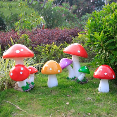 户外仿真蘑菇雕塑花园草坪公园景观装饰品幼儿园摆件小区装饰植物