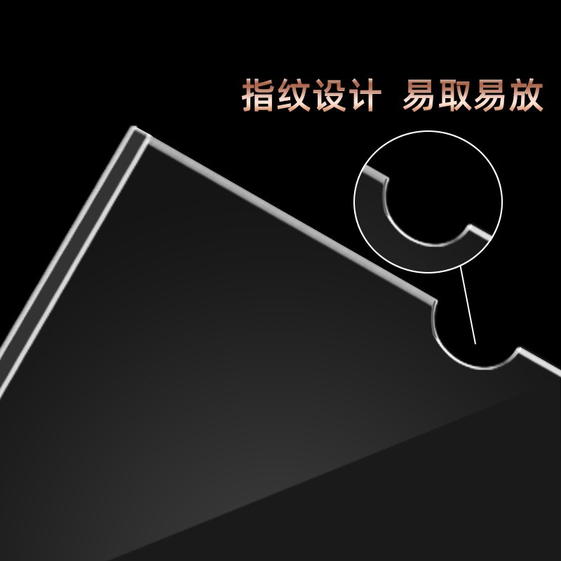 双层透明亚克力卡槽照片墙A4插槽插纸盒宣传公告栏展示牌广告板