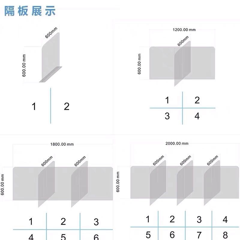 高透明亚克力防飞沫挡板防疫餐桌隔离板学校食堂柜台挡板可定制图2