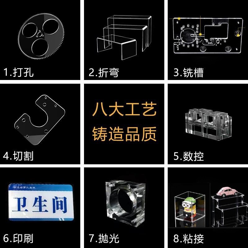 透明亚克力磨砂板材加工彩色有机玻璃尺寸切割UV印刷丝印PMMA激光图1