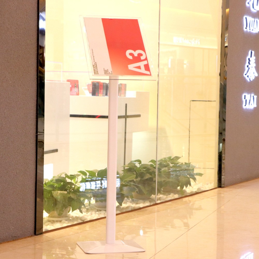亚克力广告牌展示架 A4立式标识指示牌商场黑银欧美立牌水牌展架图3