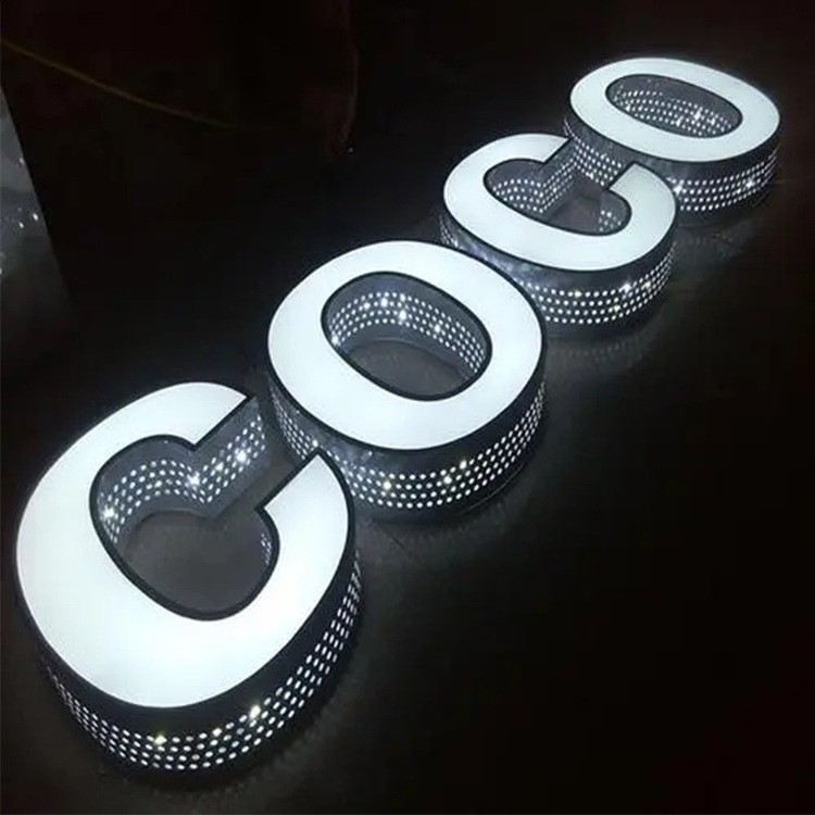 定制立体金属围边发光字商用指示牌广告标识门头店招亚克力发光字图1