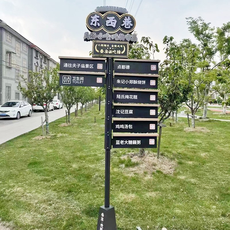 户外指路牌景区广告立牌多方向指示牌房产路标方向牌分流导向牌图3