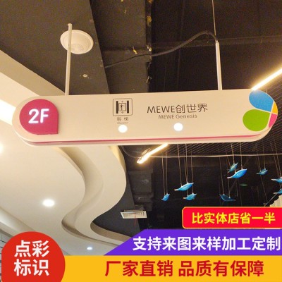 灯箱吊牌超市商场车库发光指示牌led双面镂空发光灯箱生产厂家