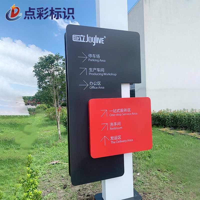 精神堡垒小区停车场户外立牌大型不锈钢导向牌景区落地导视牌图2