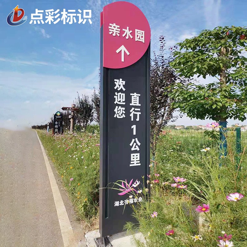 精神堡垒小区停车场户外立牌大型不锈钢导向牌景区落地导视牌图3