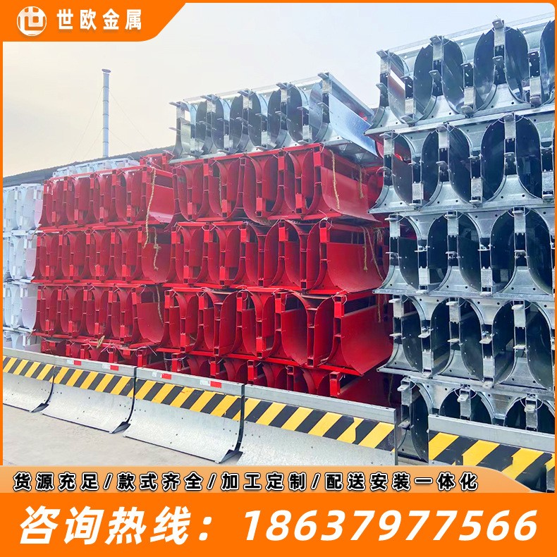 高速活动八字护栏移动钢护栏中央护栏开口护栏预应力护栏铁马护栏图2