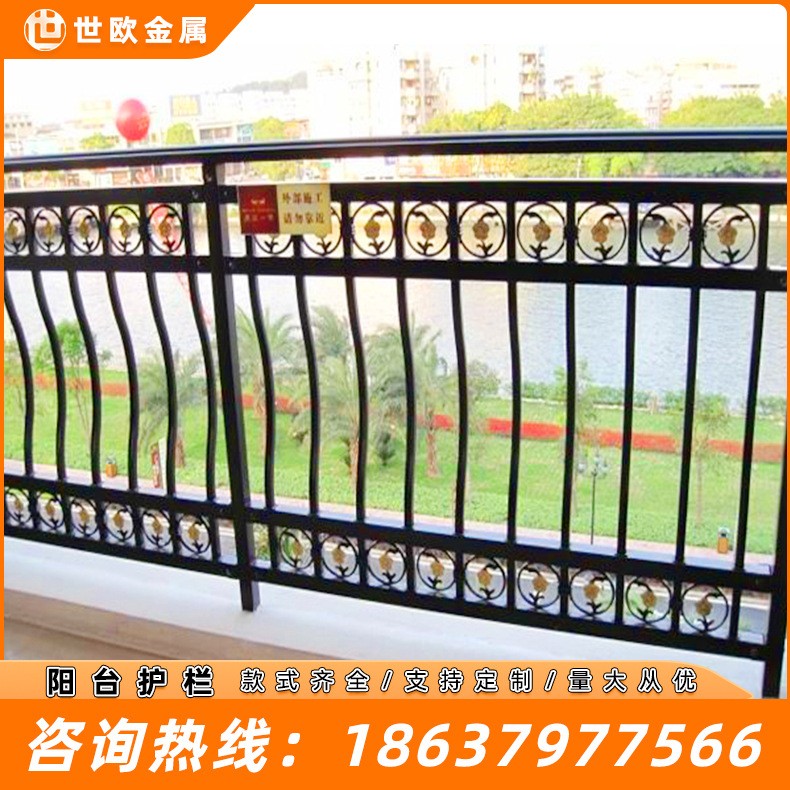 阳台护栏铝艺锌钢围墙围栏阳台楼顶别墅庭院小区栅栏室内外护栏图3