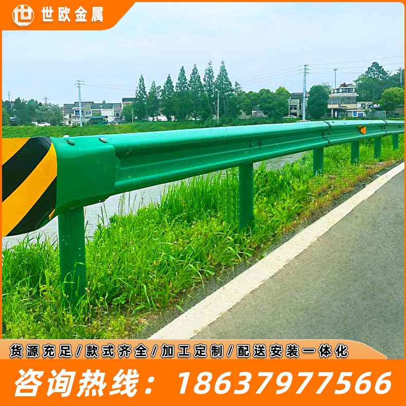 广东波形护栏镀锌双波公路护栏广西山区乡道护栏广州高速三波护栏图2