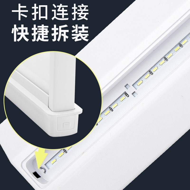 桌面充电无线灯箱奶茶店吧台亚克力双面磁吸摆摊发光菜单广告灯箱图2