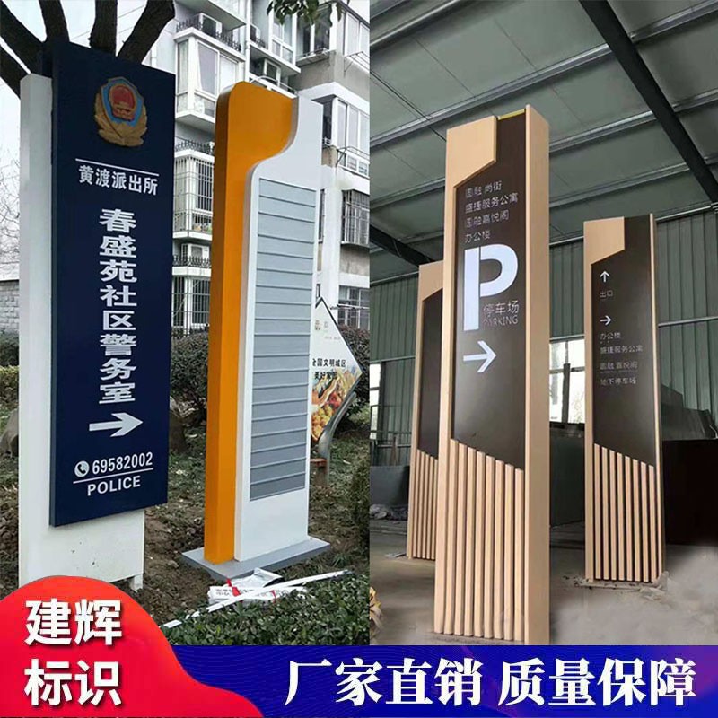 精神堡垒导视牌户外广告标识立牌商场景区公园房地产停车场指示牌图3