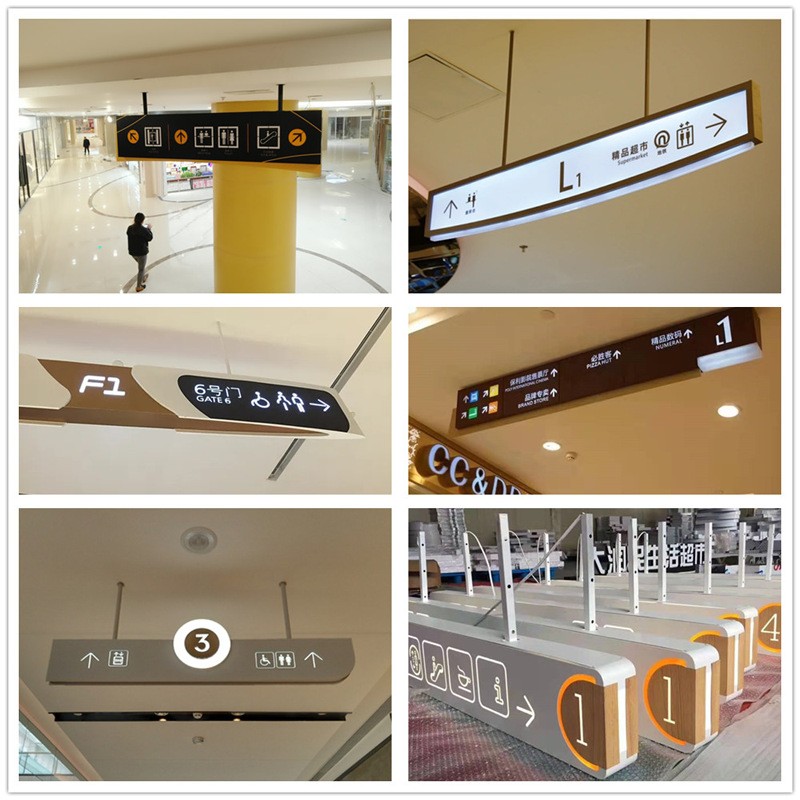 商场吊牌灯箱指示牌广告牌收银台地下车库超市地铁站悬挂双面灯箱图3