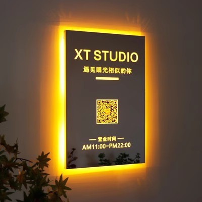 定制 创意灯箱LED广告展示牌镂空灯箱个性铁艺灯箱门头招牌悬挂